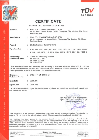 Single beam bridge crane CE certificate_.webp