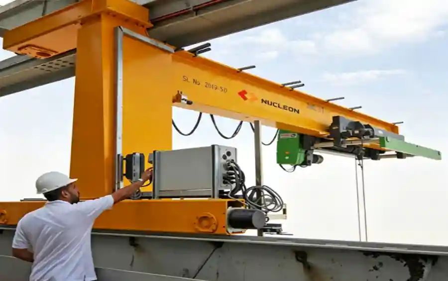 Nucleon Wall Rail Jib Crane (Wall Travelling Jib Crane) | Flexible Lifting Along Workshop Columns