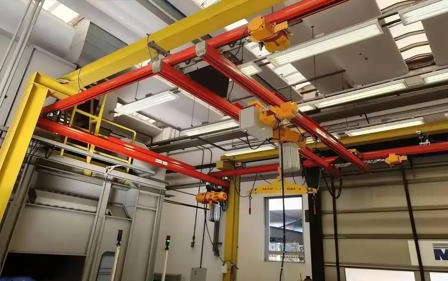 Nucleon Workstation Bridge Crane: KBK Track & Light-Duty Modular Handling System